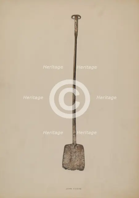 Flue Shovel, c. 1937. Creator: John Cooke.