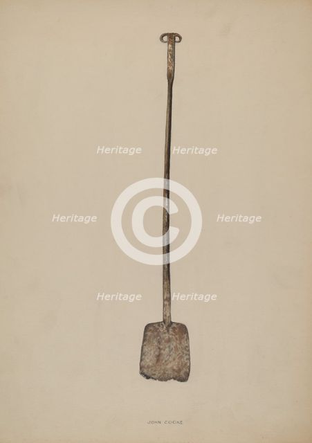 Flue Shovel, c. 1937. Creator: John Cooke.