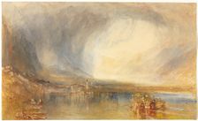 Flüelen, from the Lake of Lucerne, 1845. Creator: Joseph Mallord William Turner (British, 1775-1851)