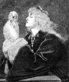 "Fluffy", by J. M. Jopling, in the Exhibition of the Institute of Painters in Water Colours, 1864. Creator: W Thomas