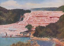 Flushed Beauty of New Zealand's Pink Terraces Before Their Utter Destruction c1935. Artist: ENA