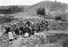 Flute dancers at Tureva Spring (B), c1905. Creator: Edward Sheriff Curtis