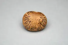 Flute or Small Container with Painted Abstract Motif, 180 B.C./A.D. 500. Creator: Unknown