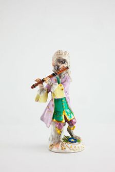 Flute Player for the Monkey Band, Meissen, c. 1765. Creators: Meissen Porcelain, Johann Joachim Kaendler