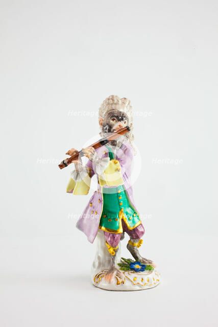Flute Player for the Monkey Band, Meissen, c. 1765. Creators: Meissen Porcelain, Johann Joachim Kaendler.