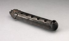 Flute with Incised Geometric Motif and Mouth in the Form of a Human Head, A.D. 1200/1450. Creator: Unknown