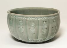 Fluted Bowl with Chrysanthemum Flower Heads, Korea, Goryeo dynasty (918-1392), late 13th century. Creator: Unknown