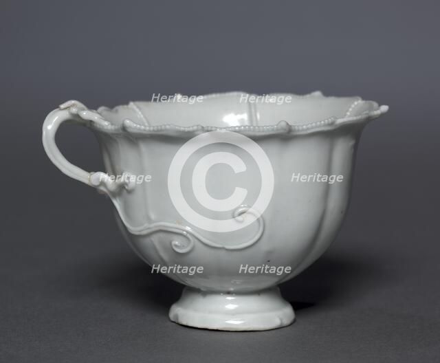 Fluted Cup with Dragon Handle, early 14th Century. Creator: Unknown.