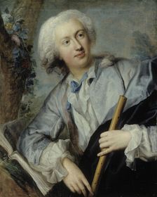 Fluteplayer, 1734. Creator: Lorens Pasch the Elder
