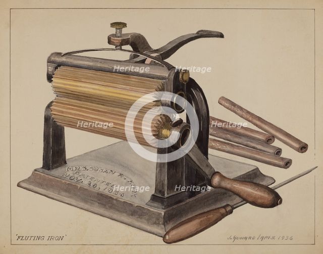 Fluting Iron, 1936. Creator: J. Howard Iams.