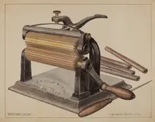 Fluting Iron, 1936. Creator: J. Howard Iams