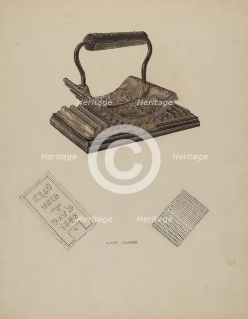 Fluting Iron, c. 1938. Creator: Albert Geuppert.