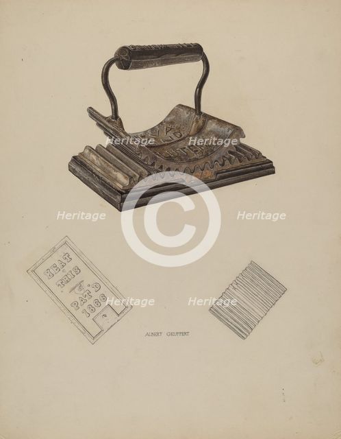 Fluting Iron, c. 1938. Creator: Albert Geuppert.