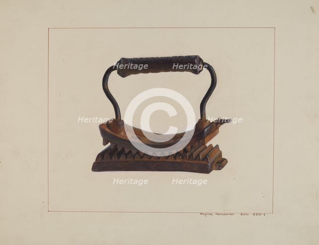 Fluting Iron, c. 1938. Creator: Regina Henderer.