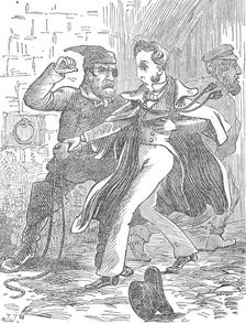 "Fly for your life! hissed Gaspar in my ear. See, Martin has gone. Coward! Leave go...'", 1872. Creator: J. J.