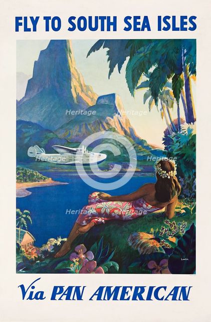 Fly to South Sea Isles Via Pan American, c1938. Creator: Lawler, Paul George (active 1930s).