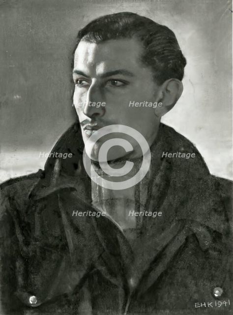 Flying Officer R.C. Dafforn, DFC, 1941. Creator: Eric Kennington.