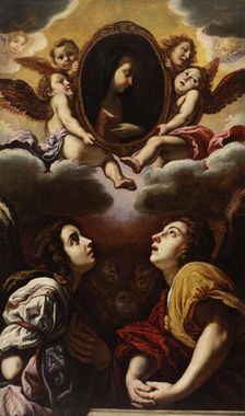 Flying and Adoring Angels, 1613-1614. Creator: Domenico Fetti