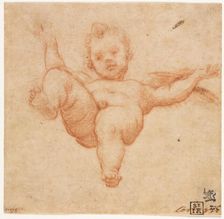 Flying Cupid, c. 1602. Creator: Annibale Carracci (Italian, c. 1560-1609), follower of