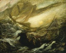 Flying Dutchman, completed by 1887. Creator: Albert Pinkham Ryder