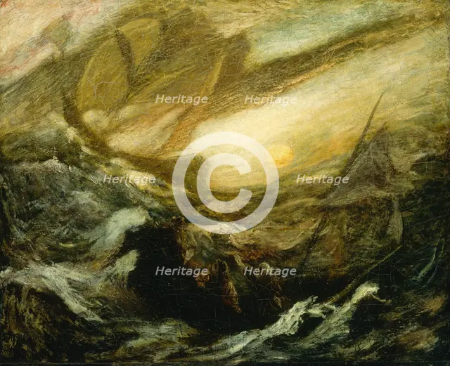 Flying Dutchman, completed by 1887. Creator: Albert Pinkham Ryder.