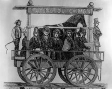 Flying Dutchman horse-powered train, 1830. Creator: Unknown