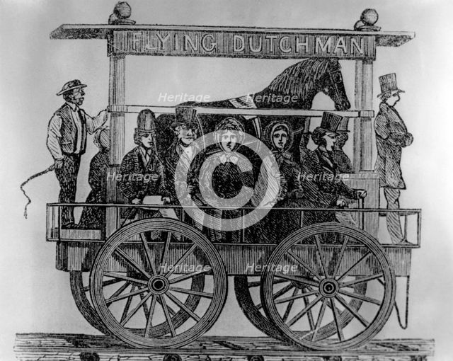 'Flying Dutchman', horse-powered train, 1830. Creator: Unknown.