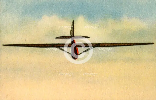 Flying instructor in glider at the Rhön-Rossitten Society gliding school, Germany, 1932.  Creator: Unknown.