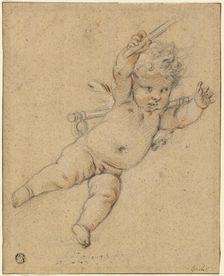 Flying Putto, n.d. Creator: Workshop of François Boucher