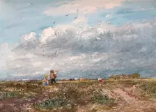 Flying the Kite 1852. Artist: David Cox the elder