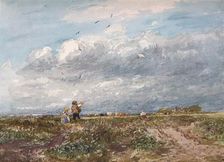 Flying the Kite 1852. Artist: David Cox the elder