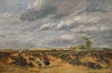 Flying the Kite, A Windy Day 1851. Artist: David Cox the elder