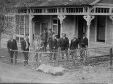 Flynn's Camp Las Vegas N.M. - 1. Al Williams, 2. A.H. Balke, 3. Jim Flynn, 4. C...., 1911 or 1912. Creator: Bain News Service