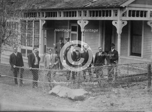 Flynn's Camp Las Vegas N.M. - 1. Al Williams, 2. A.H. Balke, 3. Jim Flynn, 4. C...., 1911 or 1912. Creator: Bain News Service.