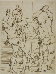 Flagellation of Christ, 1570/90. Creator: School of Luca Cambiaso Italian, 1527-1586