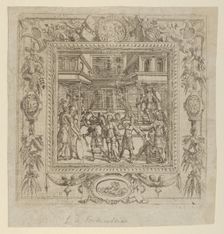 Flagellation of Christ in an ornate Frame, ca. 1542-45., ca. 1542-45. Creator: Anon