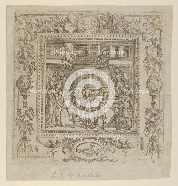 Flagellation of Christ in an ornate Frame, ca. 1542-45., ca. 1542-45. Creator: Anon.