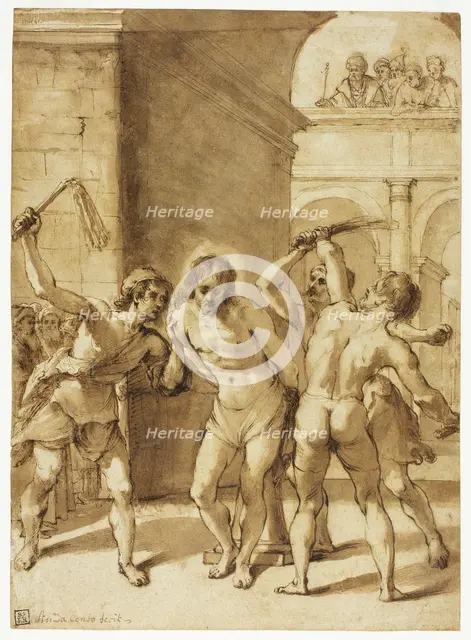 Flagellation of Christ, n.d. Creator: School of Guercino Italian, 1591-1666.