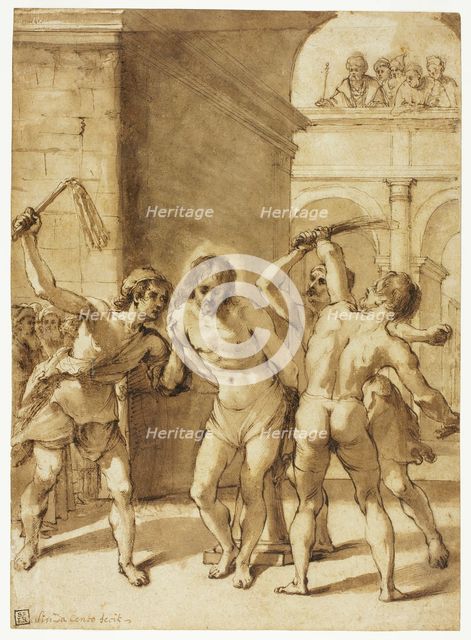 Flagellation of Christ, n.d. Creator: School of Guercino Italian, 1591-1666.