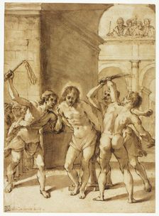 Flagellation of Christ, n.d. Creator: School of Guercino Italian, 1591-1666