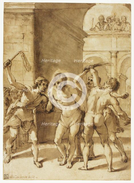 Flagellation of Christ, n.d. Creator: School of Guercino Italian, 1591-1666.