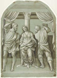 Flagellation of Saint Catherine, 1550/55. Creator: Bernardino Lanino