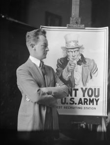 Flagg, Montgomery, Mr., portrait photograph, between 1917 and 1921. Creator: Arnold Genthe