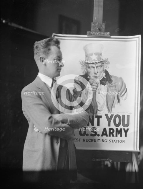 Flagg, Montgomery, Mr., portrait photograph, between 1917 and 1921. Creator: Arnold Genthe.