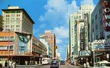 Flagler Street, Miami, Florida, USA, 1954