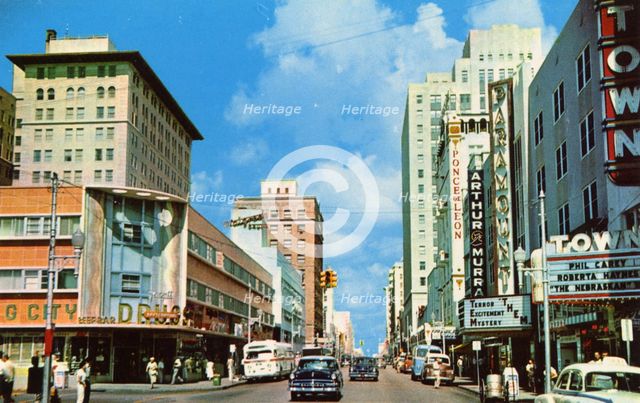 Flagler Street, Miami, Florida, USA, 1954. Artist: Unknown