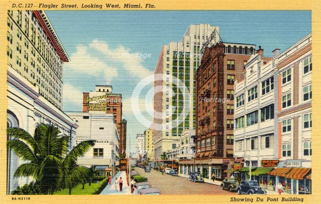Flagler Street, Miami, Florida, USA, 1938. Artist: Unknown