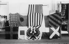 Flags made at Navy Yard, 1917. Creator: Bain News Service