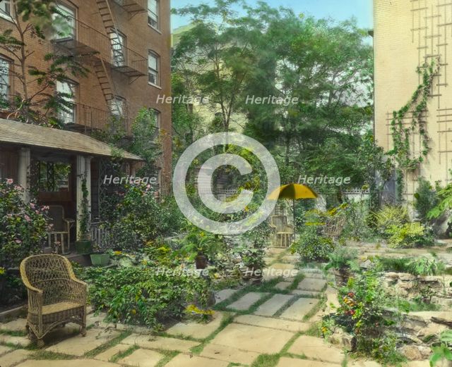 "Flagstones," Charles Clinton Marshall house, 117 West 55th Street, New York, between 1921 and 1922. Creator: Frances Benjamin Johnston.