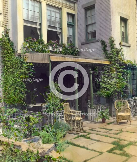 "Flagstones," Charles Clinton Marshall house, 117 West 55th Street, New York, New York, 1922. Creator: Frances Benjamin Johnston.
